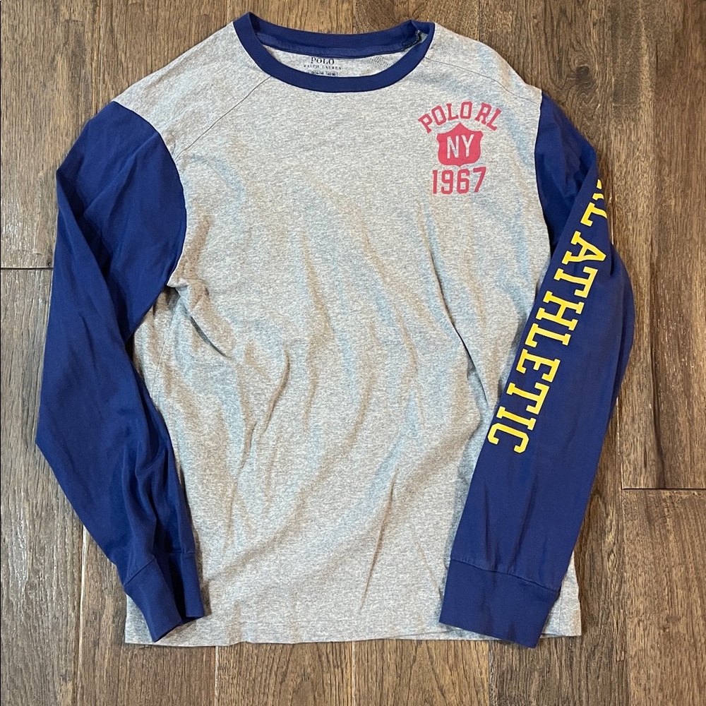 Polo by Ralph Lauren Blue and Gray Shirt
